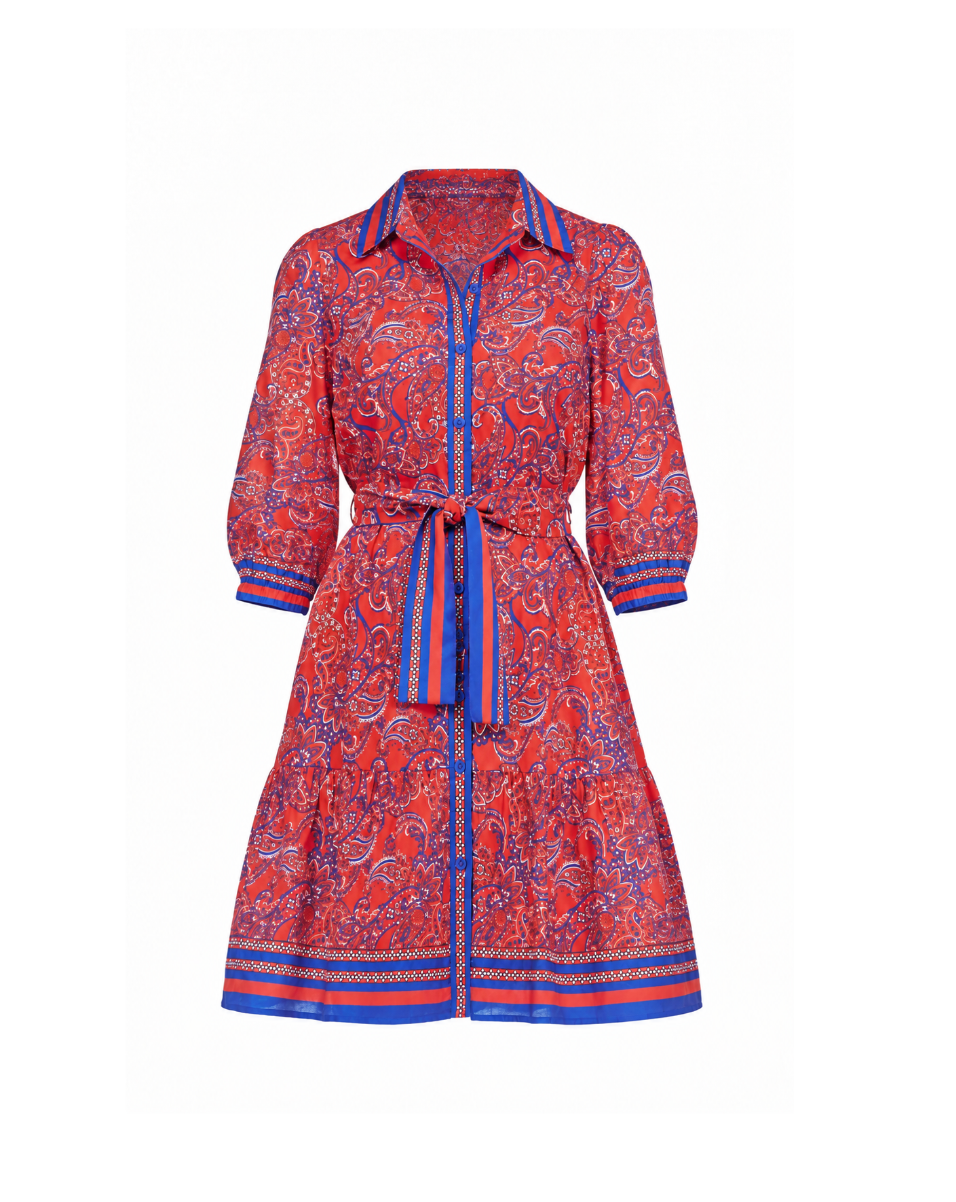 Ruffles Hem Shirt Dress