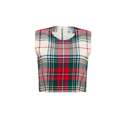 Royce Top in Kensington Plaid Crimson