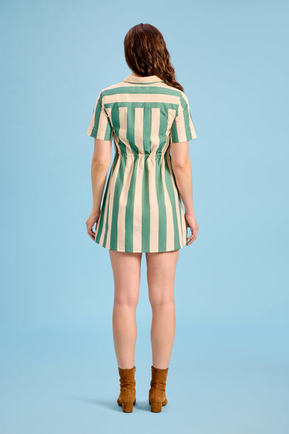 Summit Dress, Stone Stripe