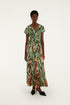 ARTISANAL BIRDS AND STRIPED LEAVES SHORT SLEEVES M
