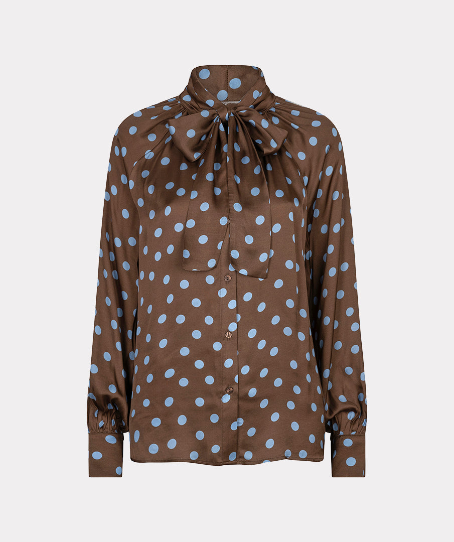 Blouse Scarf Polka Dot Print
