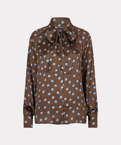 Blouse Scarf Polka Dot Print