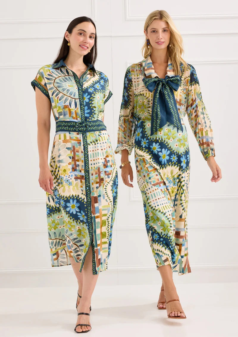The Willa Dress in Mosaic Meadow