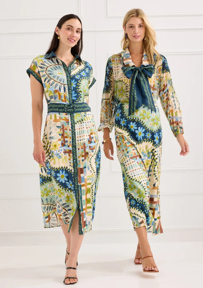 The Willa Dress in Mosaic Meadow