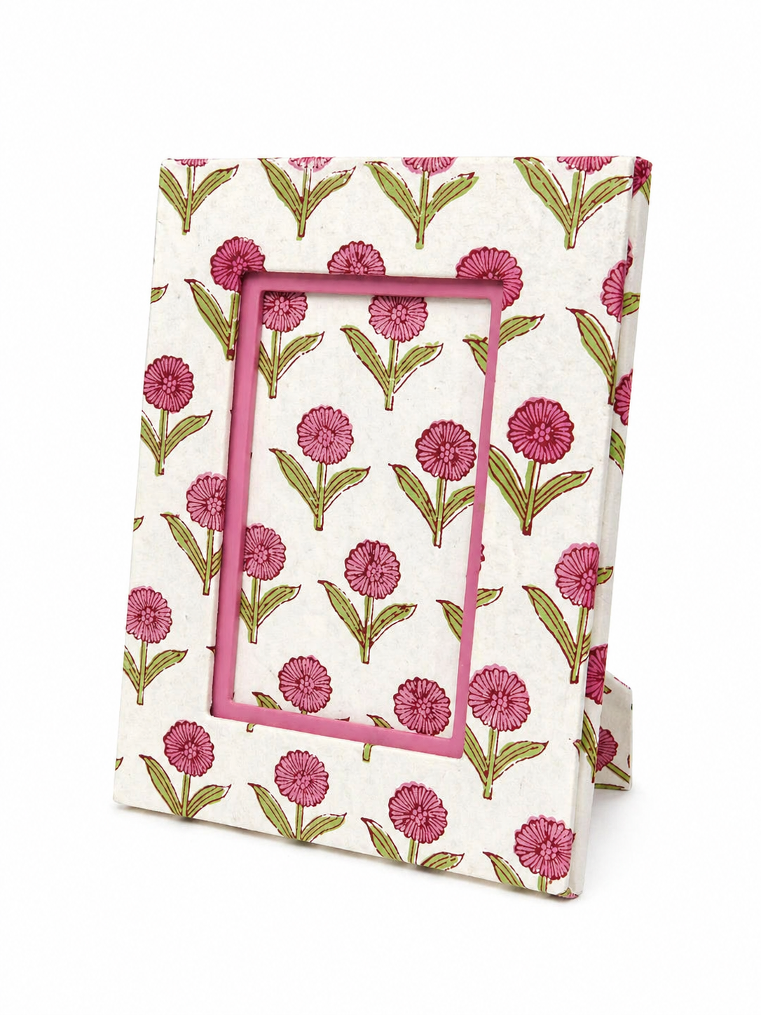 Large Handprinted Photo Frames - 5 by 7 - Pink City Blooms
