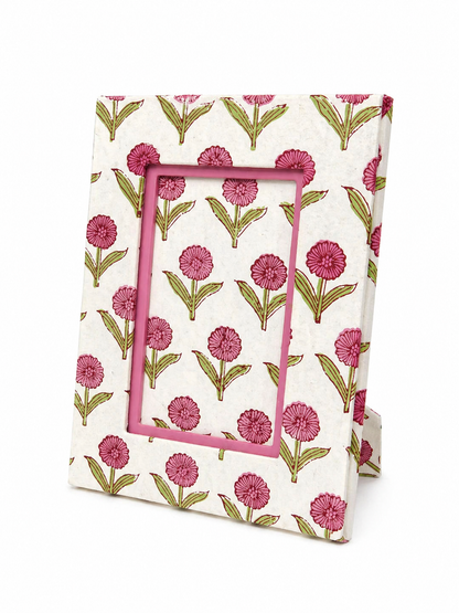 Large Handprinted Photo Frames - 5 by 7 - Pink City Blooms