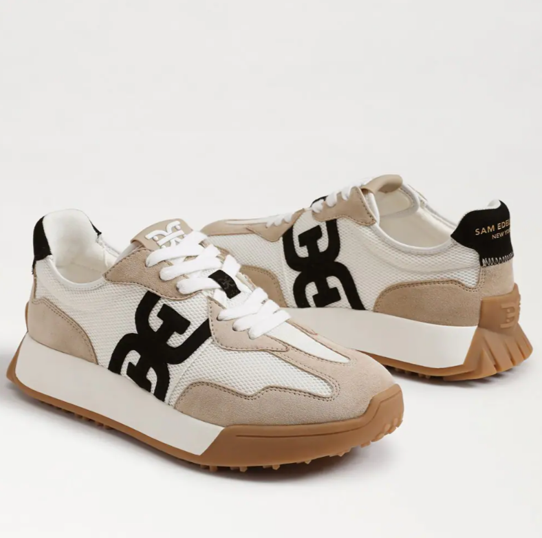 Langley Lace Up Sneaker B|Wh|Tan