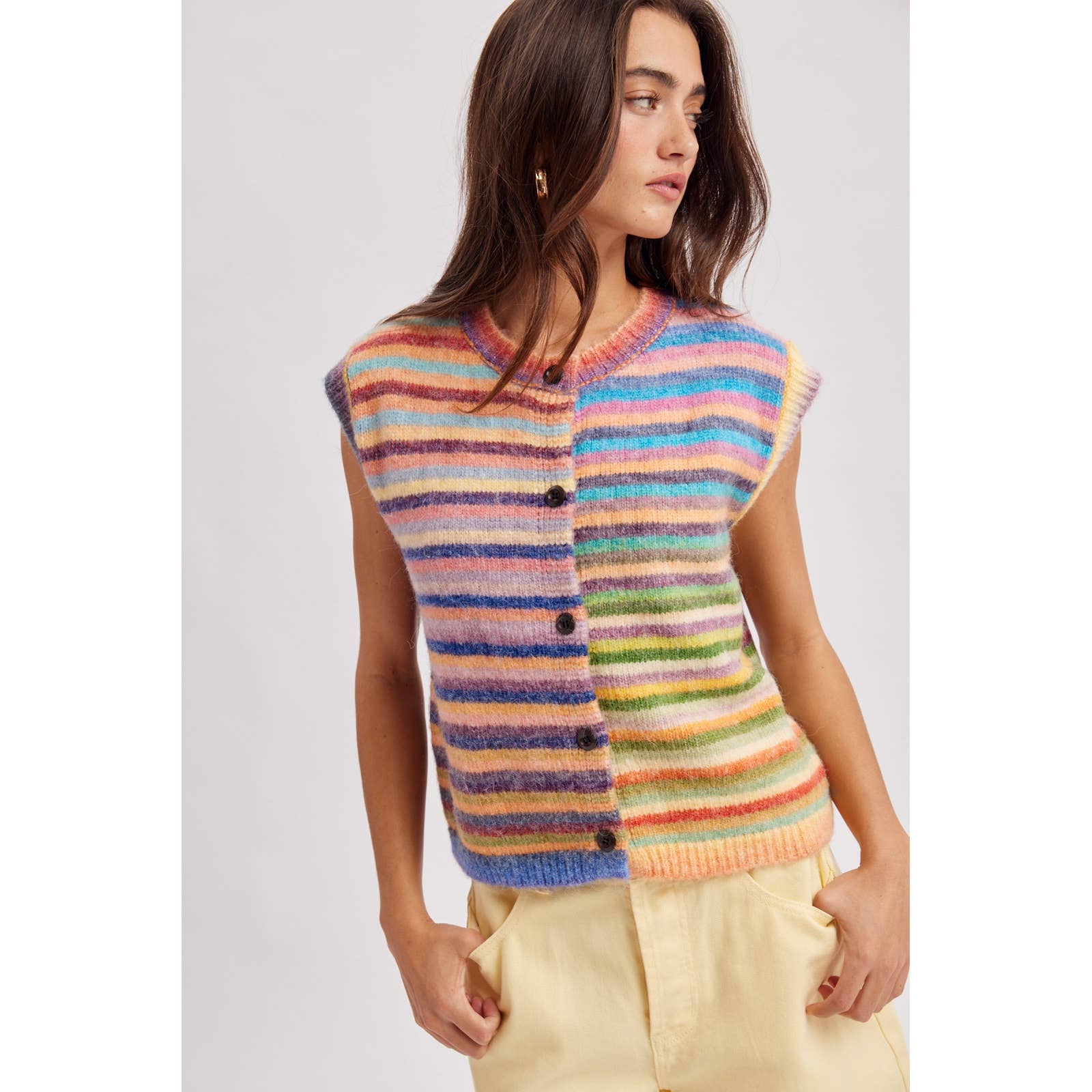 Rainbow Stripe Sweater Top