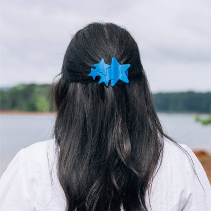 Flat Hair Clip | Medium | Blue Shooting Star