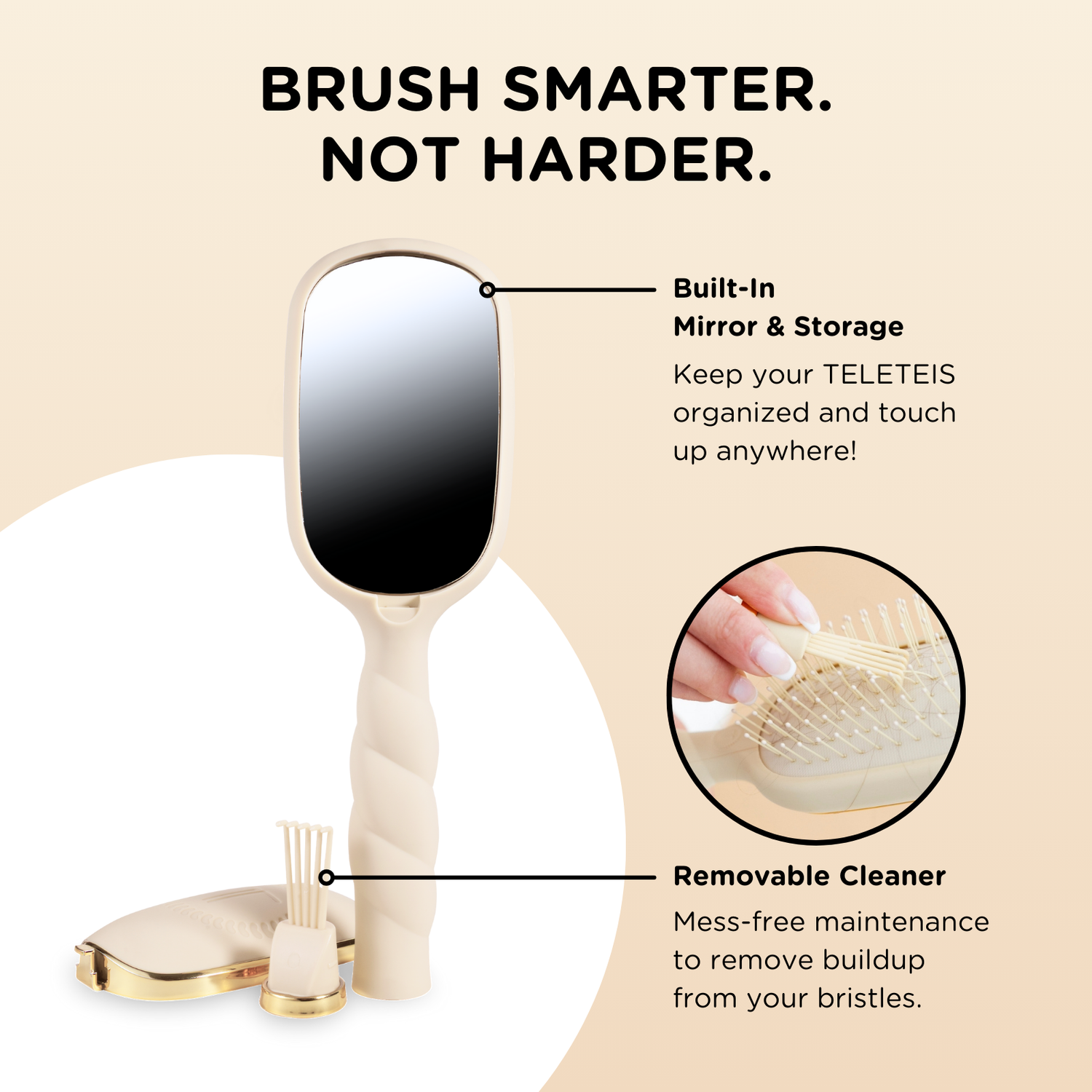 Detangler Hair Brush for Medium Hair - Tan