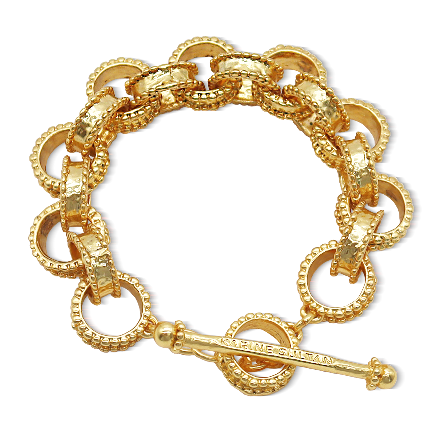 Dotty Links Bracelet - 24K Gold Plated