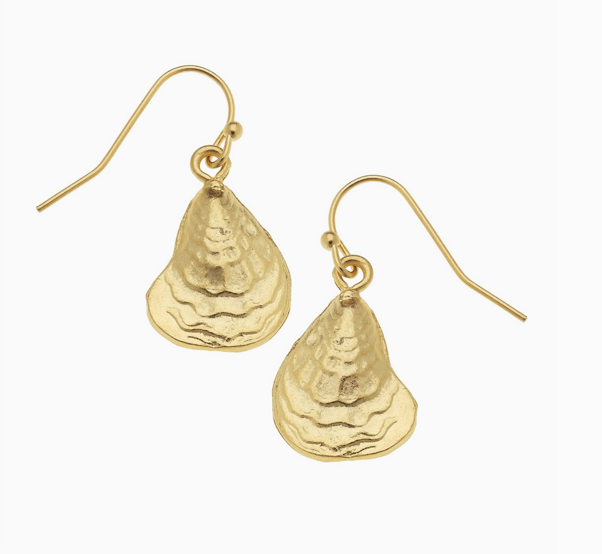 Gold Oyster Shell Earrings