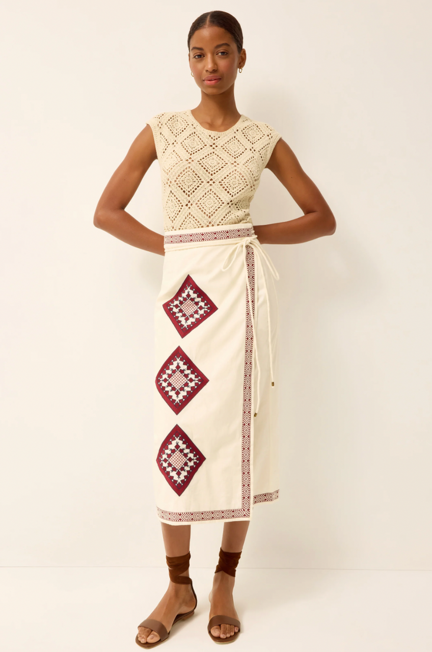 Luca Skirt in Ruby