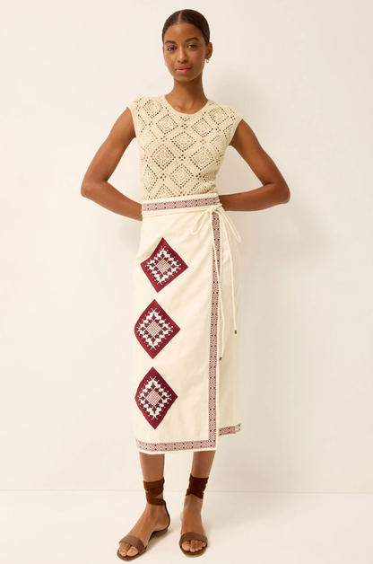 Luca Skirt in Ruby