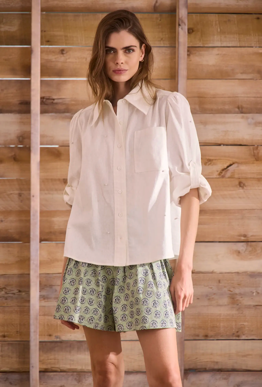 Jade Shirt in Ivory