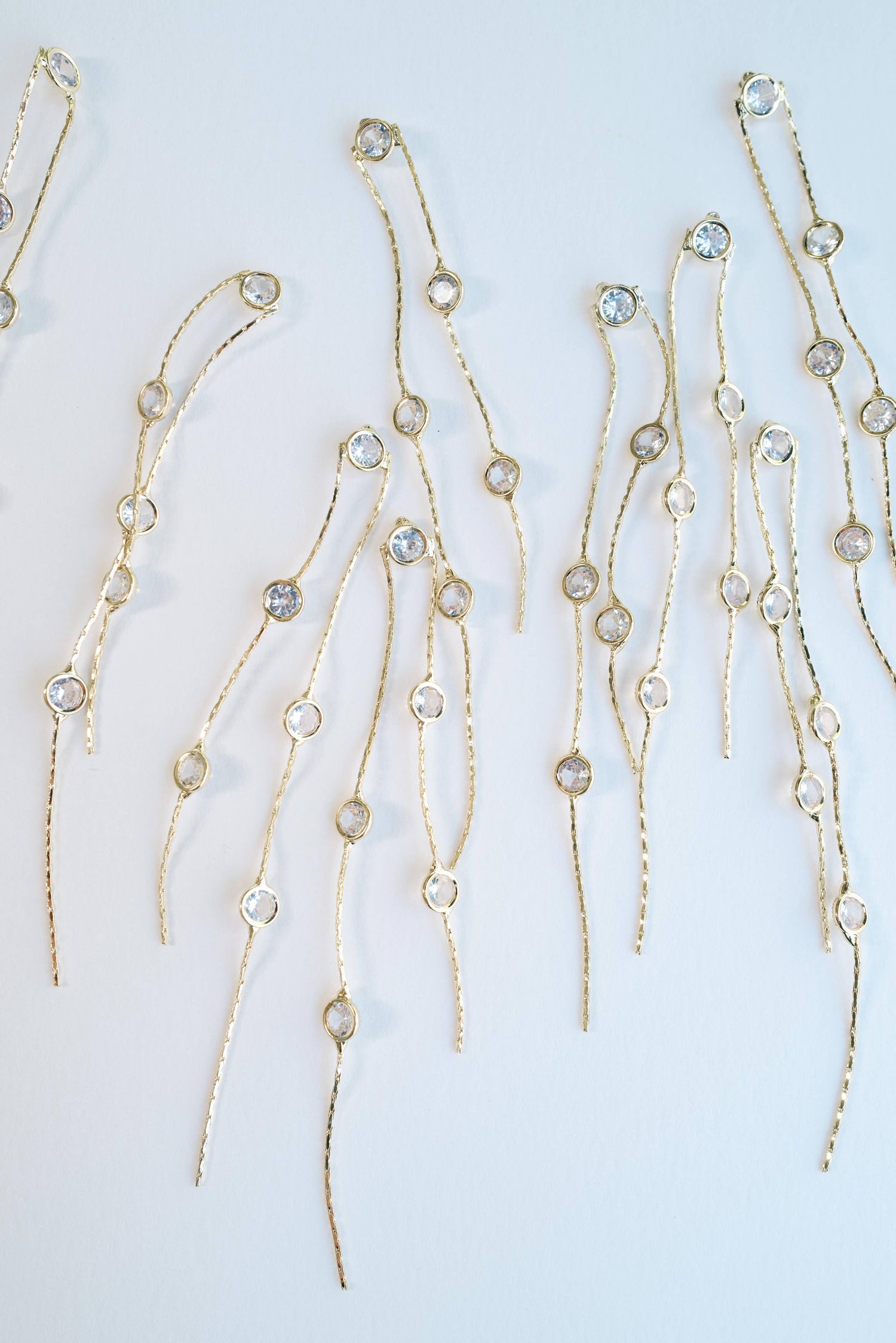 Gold and Crystal Minimalist Duster Drops