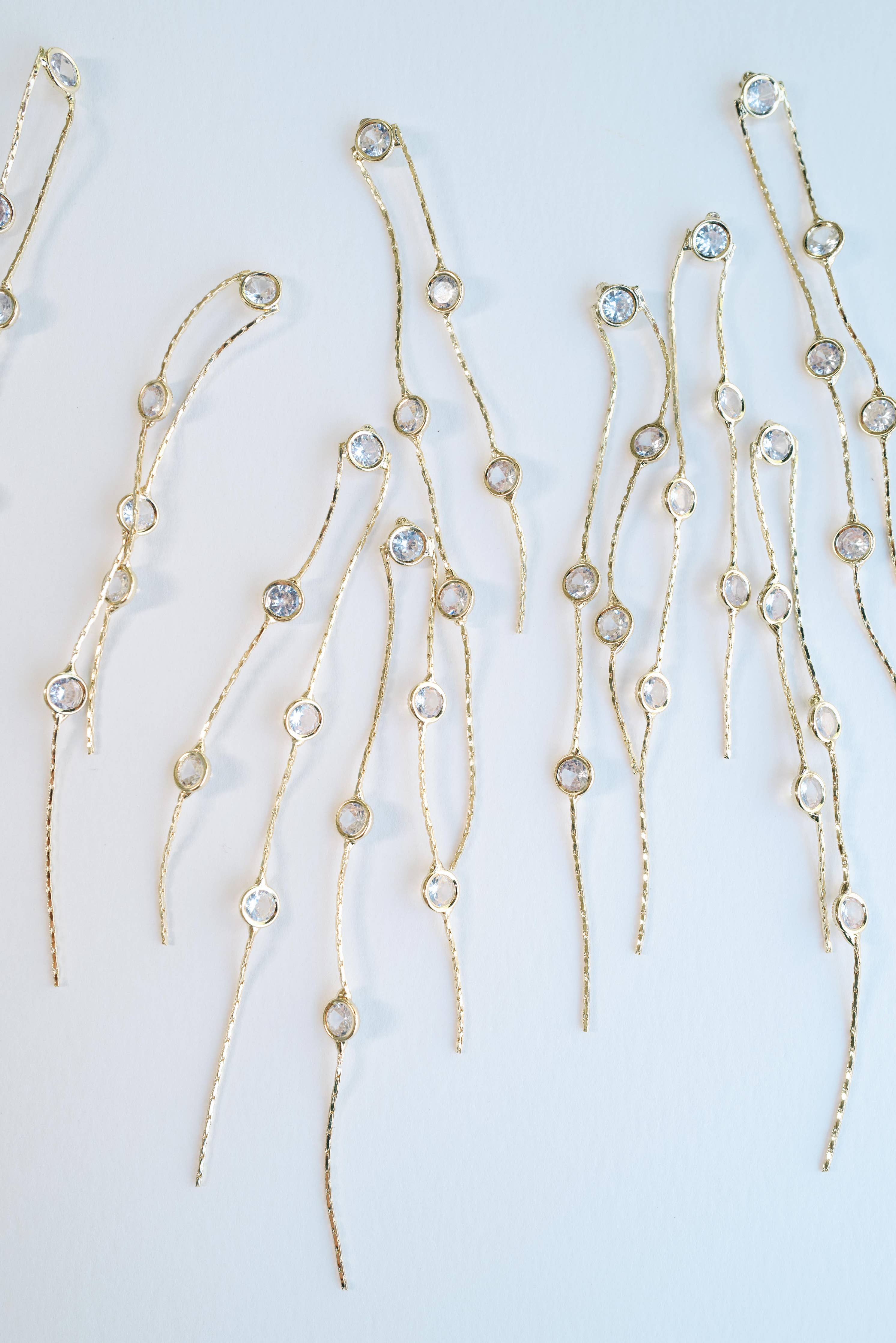Gold and Crystal Minimalist Duster Drops