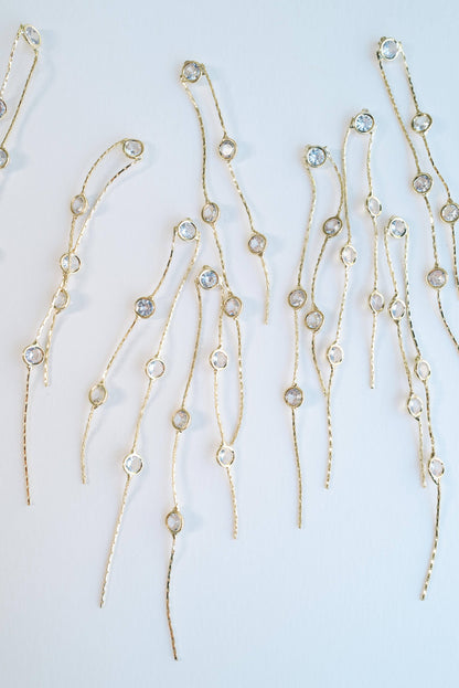 Gold and Crystal Minimalist Duster Drops