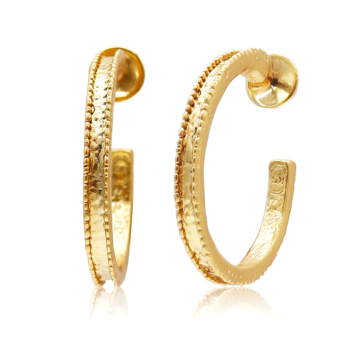 Maxi Dotty Hoop Earrings - 24K Gold Plated