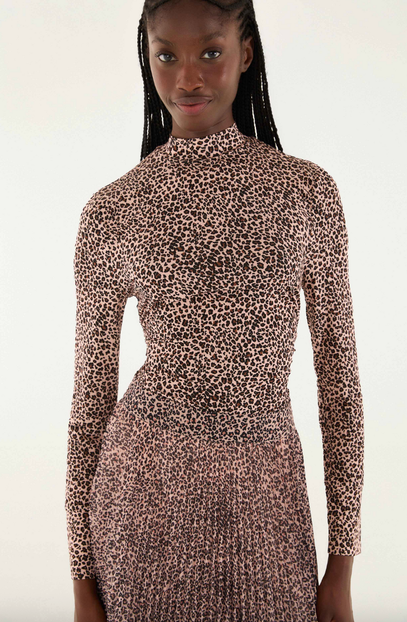 Baby Leopard Pink Jersey Blouse