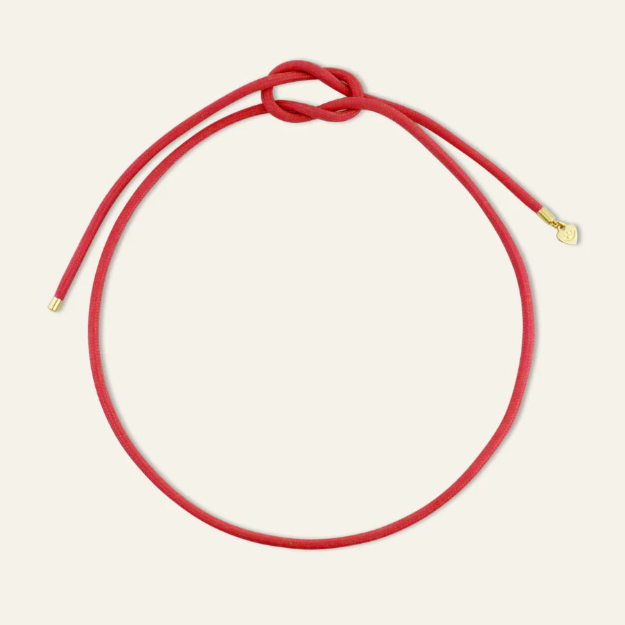 Coral Red HART Necklace Cord
