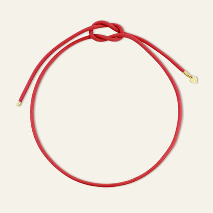 Coral Red HART Necklace Cord