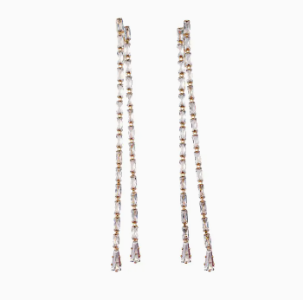 Swingy Diamond Tennis Duster Earrings