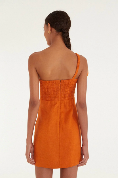 Orange Flower Mini Dress