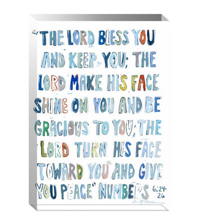 "Numbers 6: 24-26" acrylic shelfie