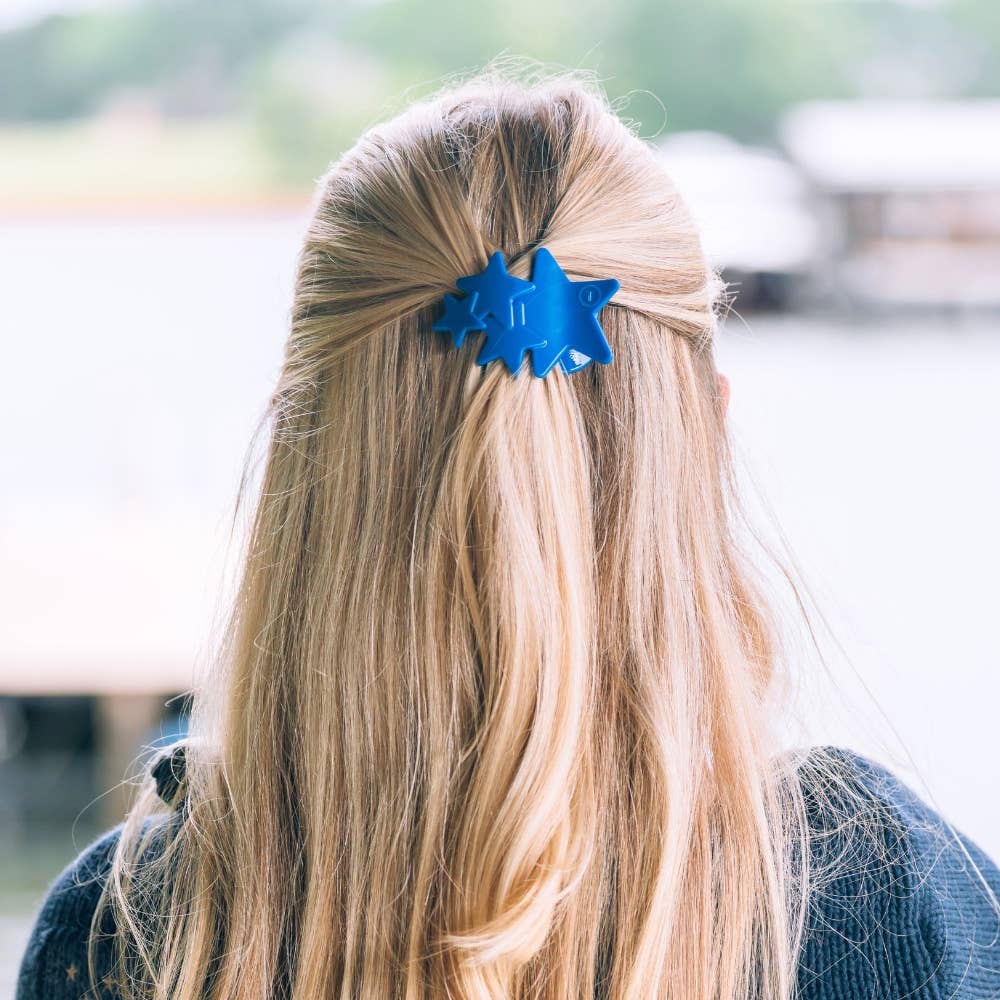 Flat Hair Clip | Small | Blue Shooting Star