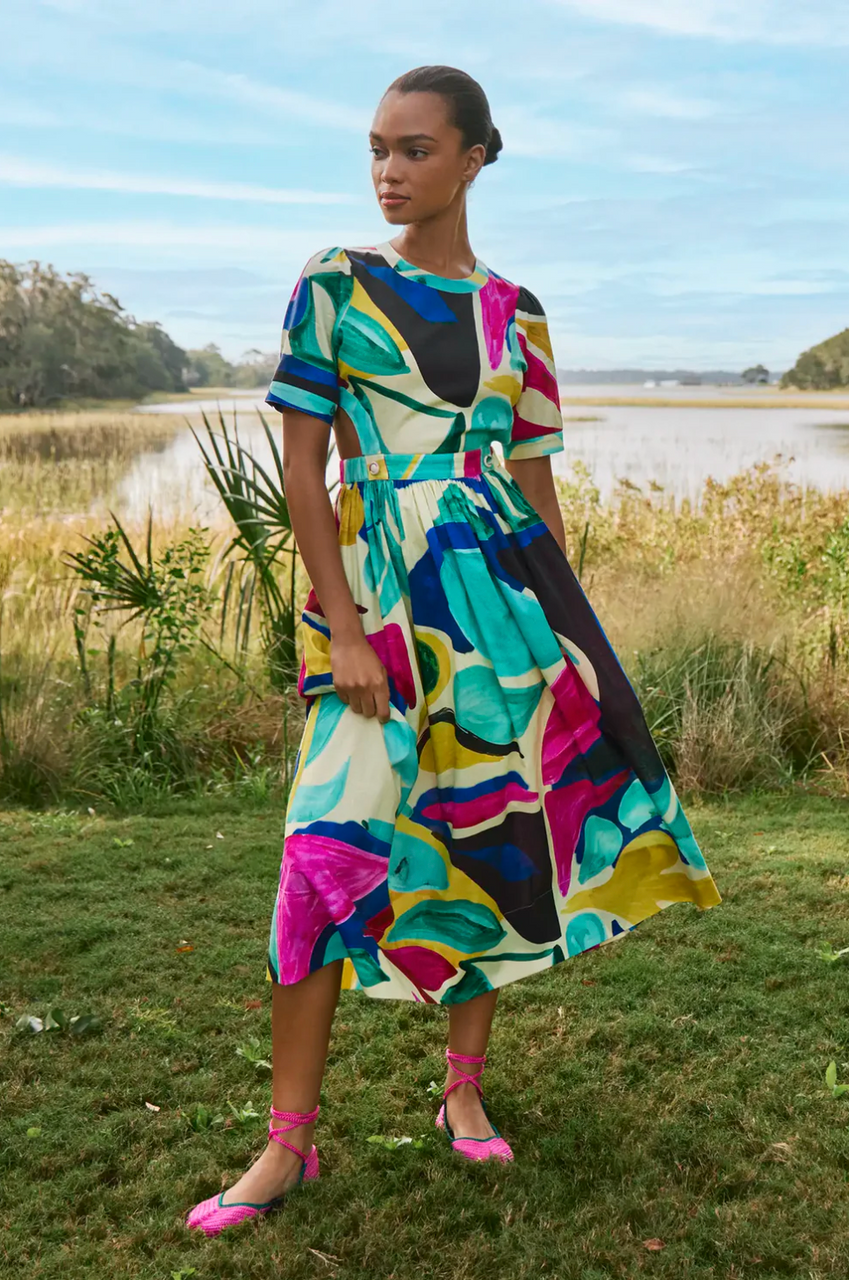 Jada Dress in Stroke of Spring