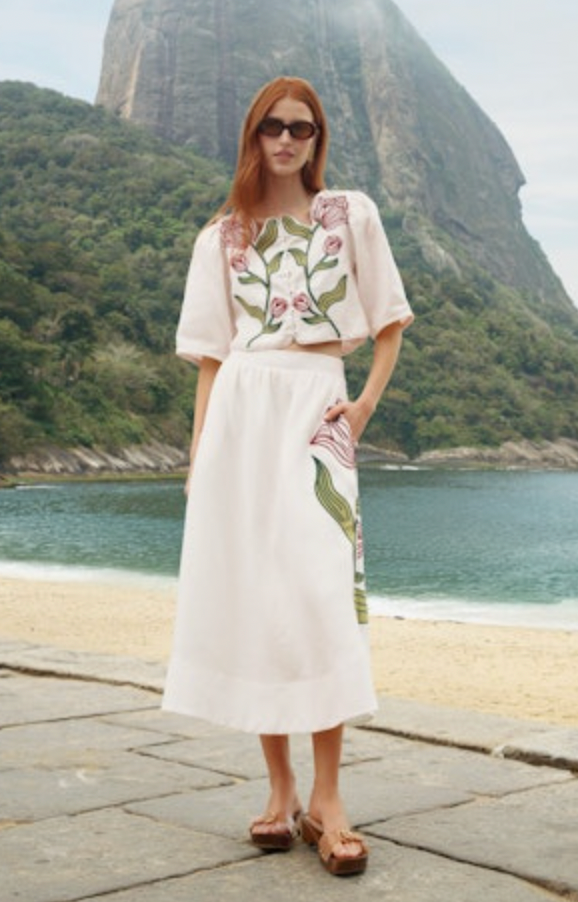 Flower Midi Skirt