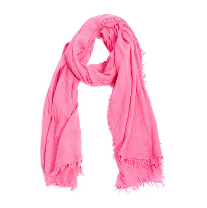 Smith Solid Cotton Fringed Scarf
