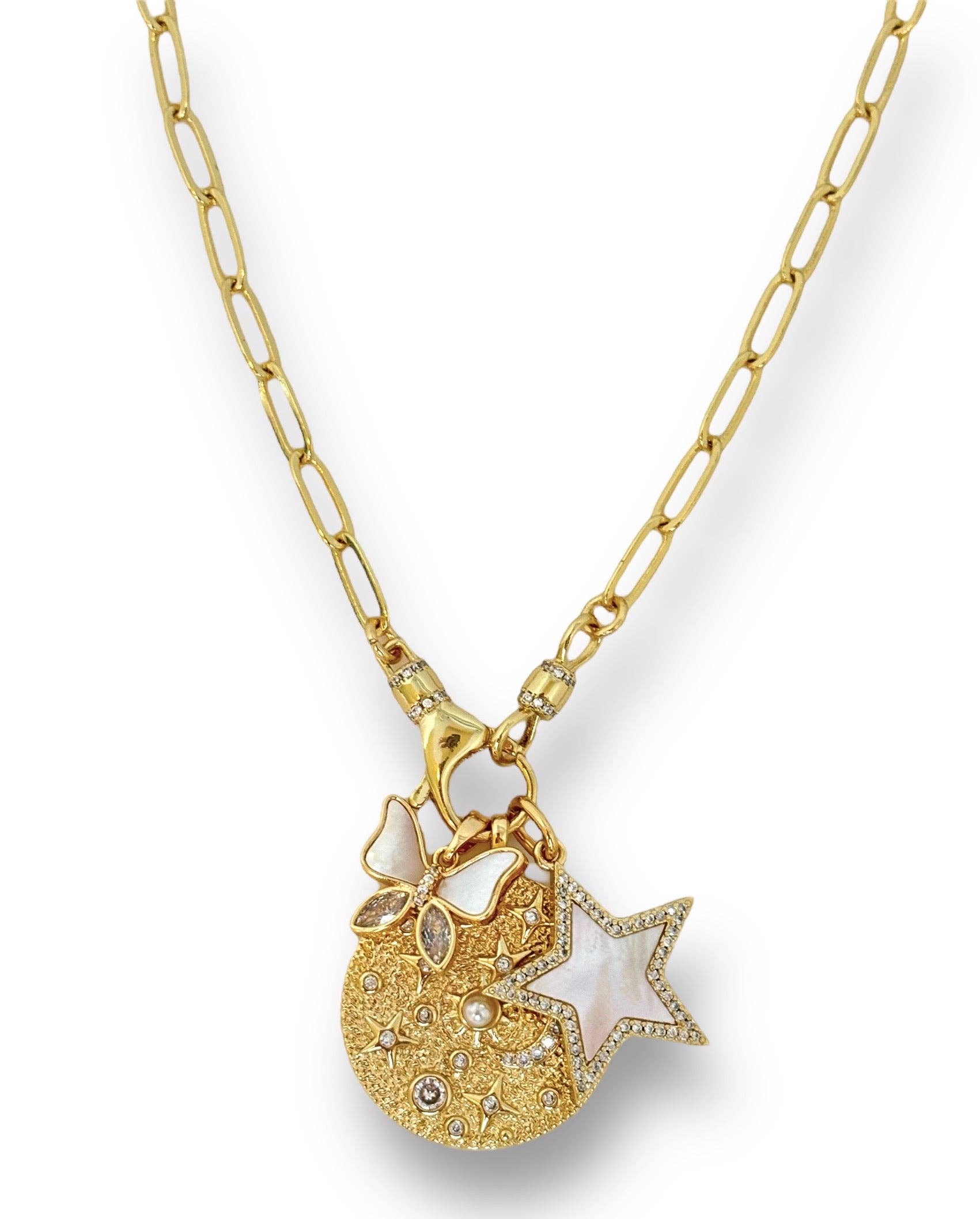 Gold Medium Paperclip Chain - Interchangeable Charms