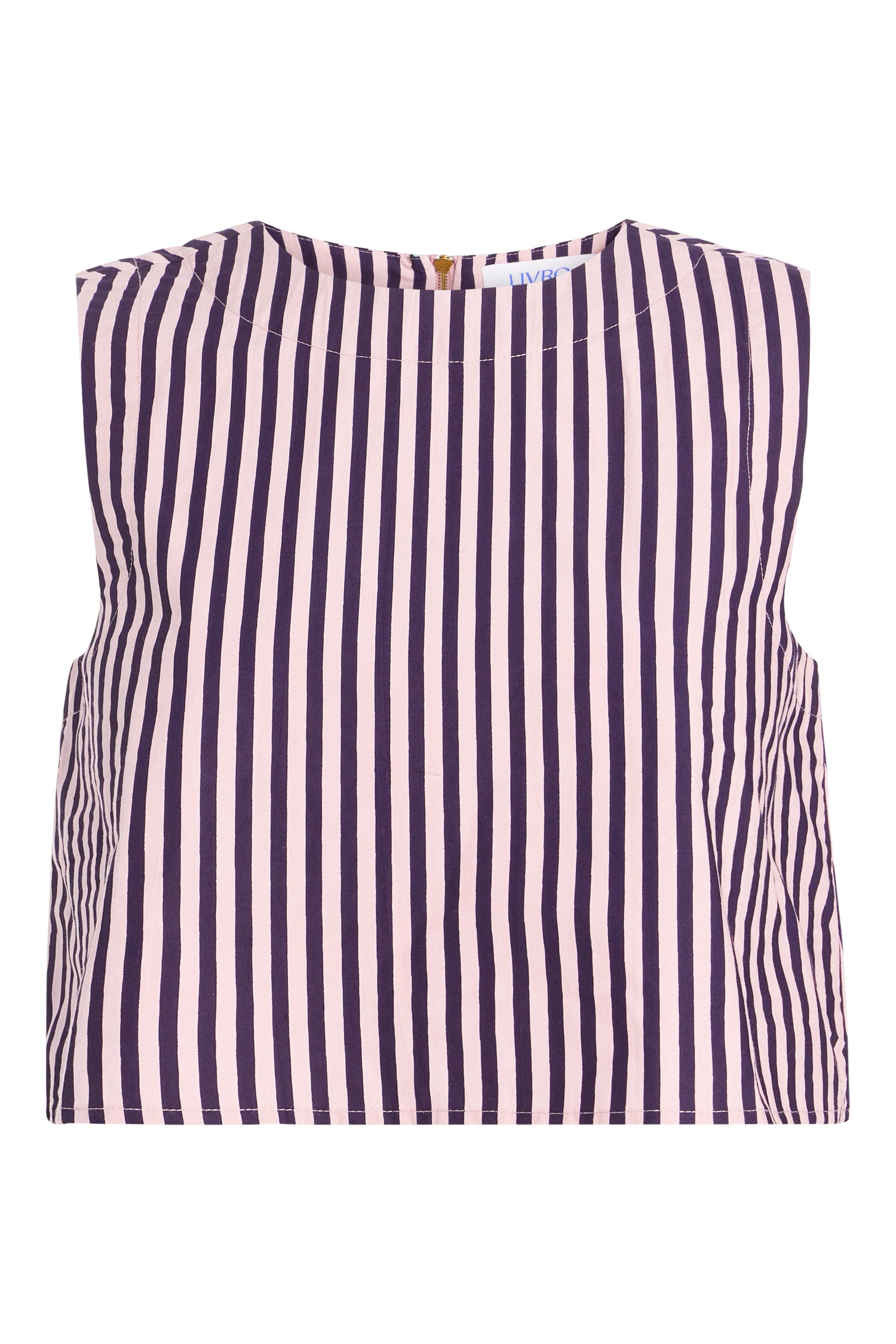 Crop Top, Lilac Pinstripe