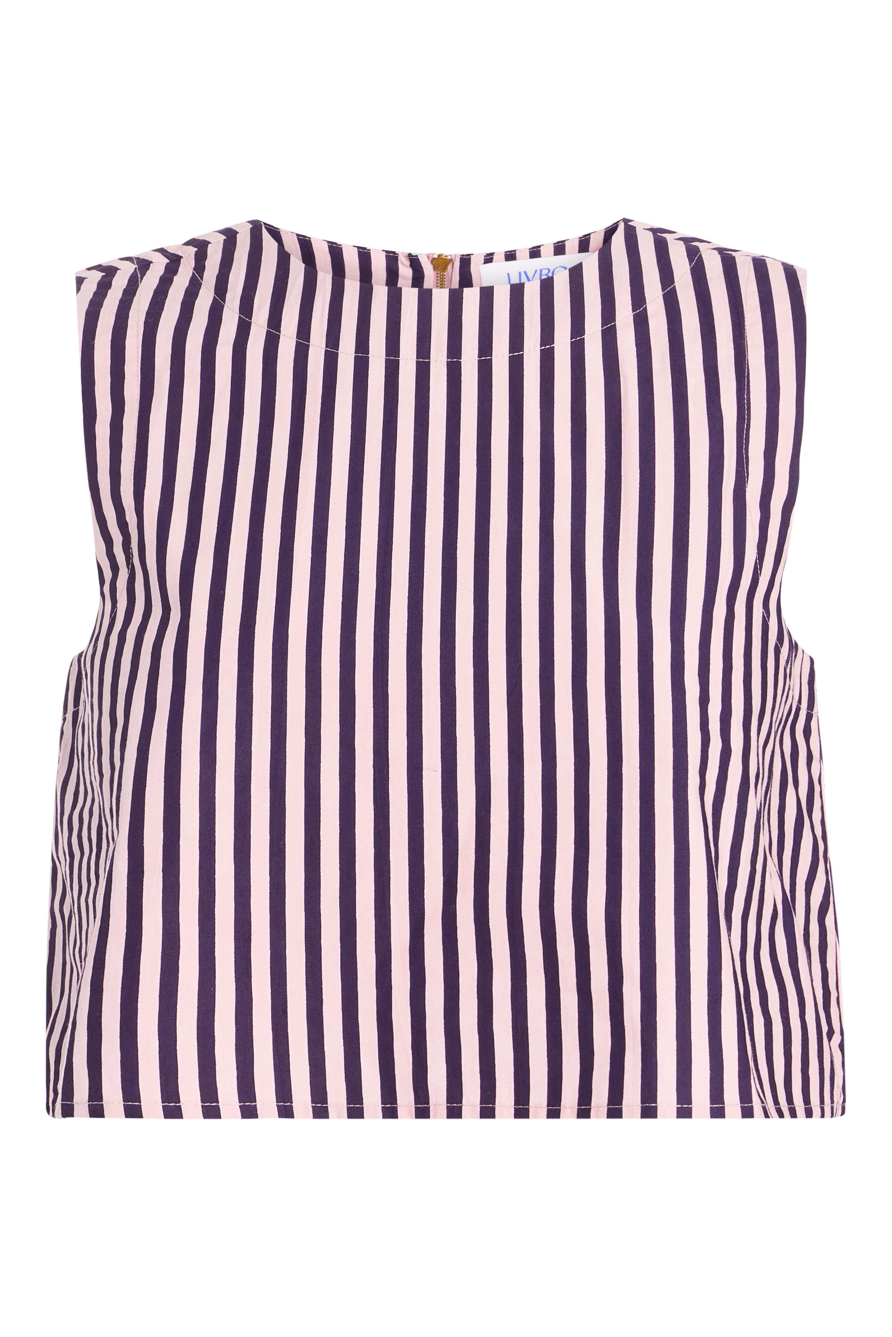 Crop Top, Lilac Pinstripe
