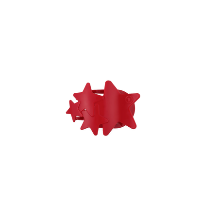 Flat Hair Clip | Tiny | Red Shooting Star