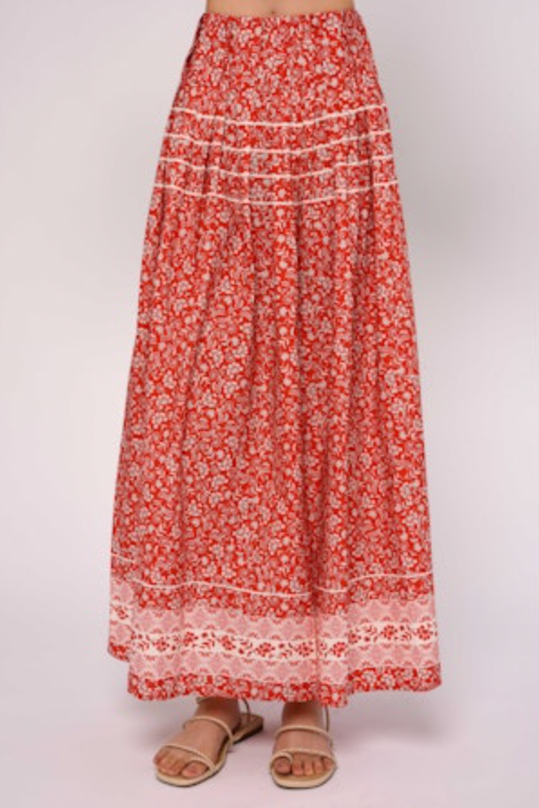 Cara Skirt in Rosemary Dreamscape Print