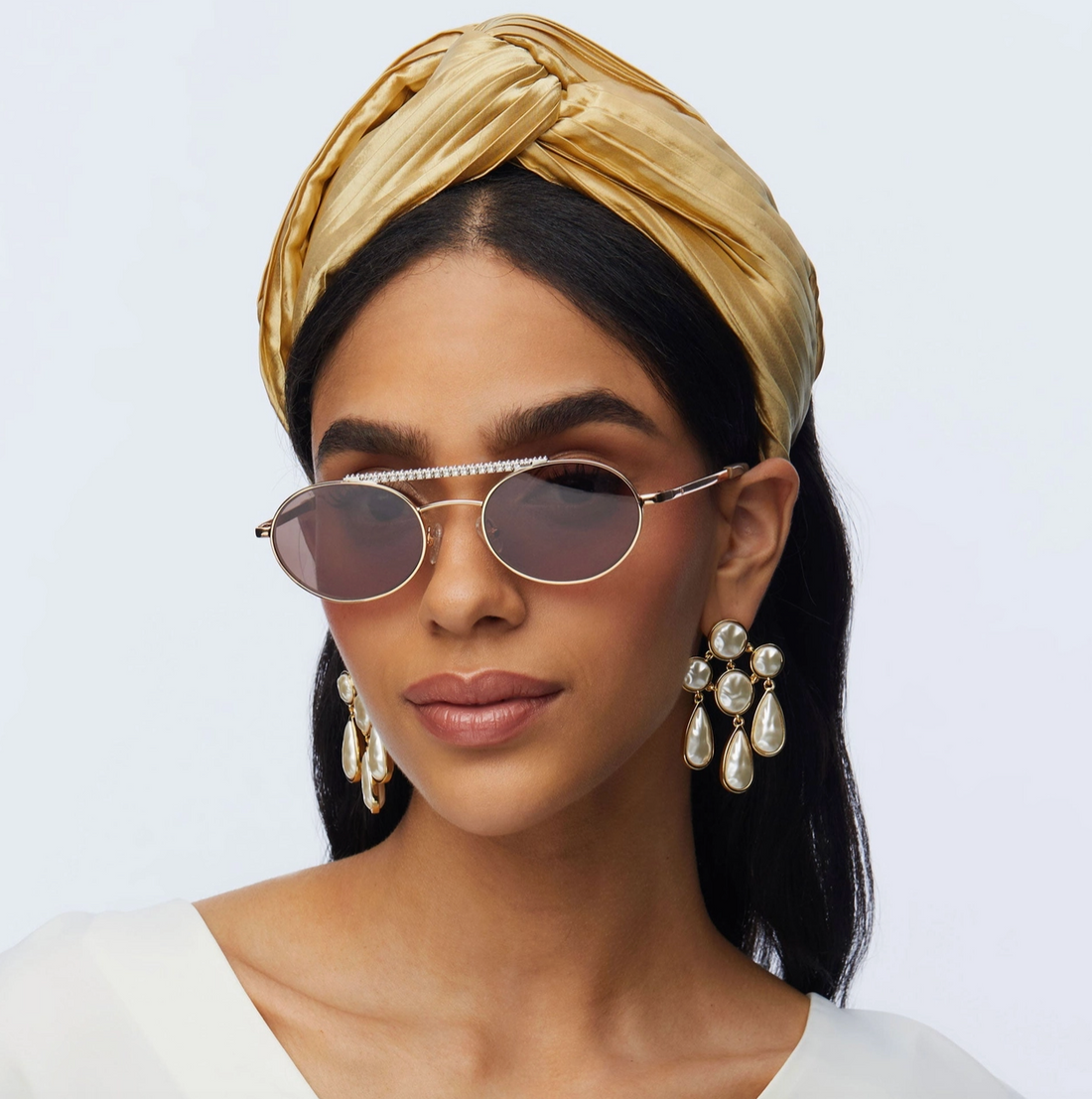 Gold Anaheim Aviator Sunglasses