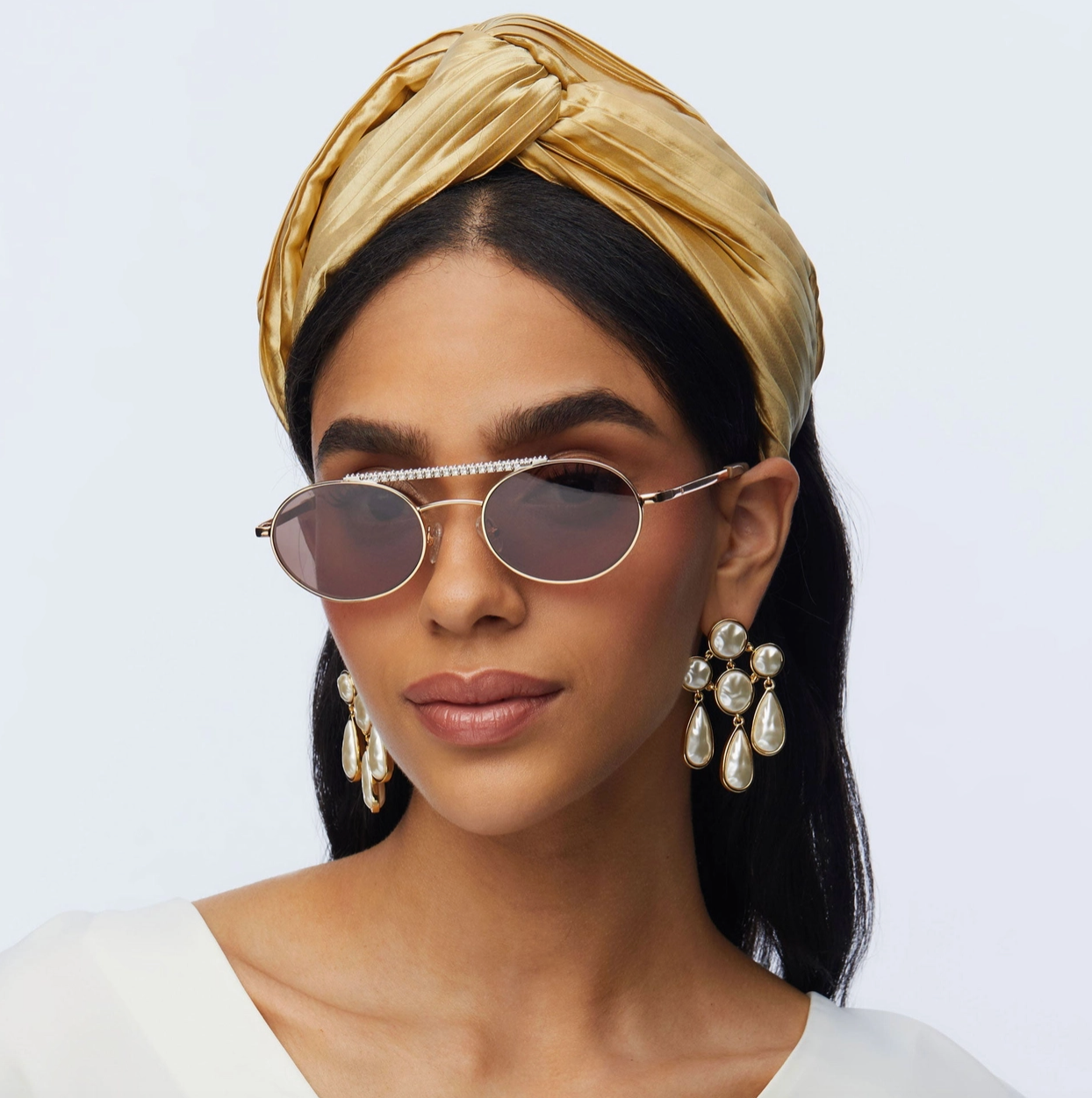 Gold Anaheim Aviator Sunglasses