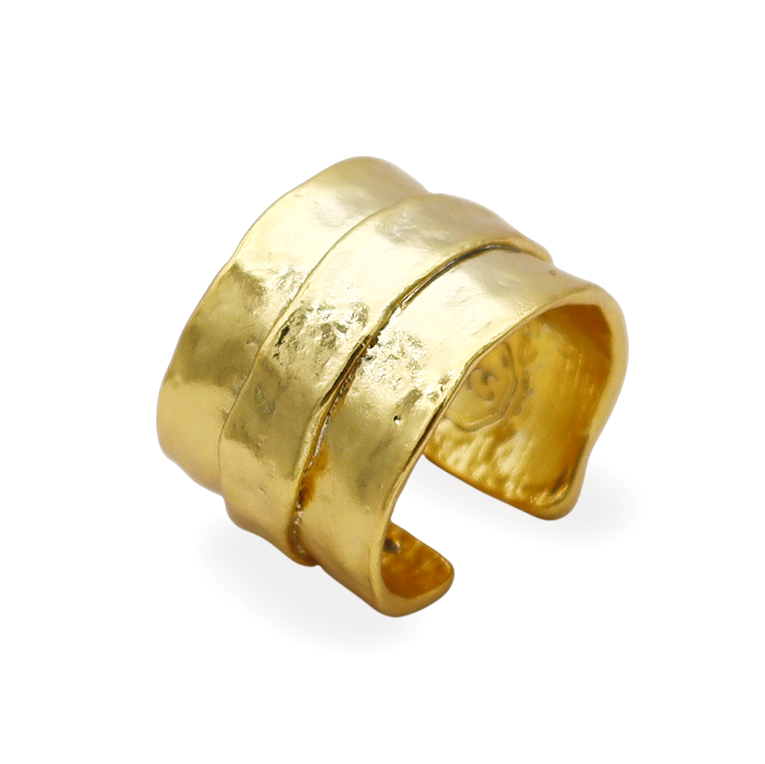 Parchment Texture Ring - 24K Gold Plated