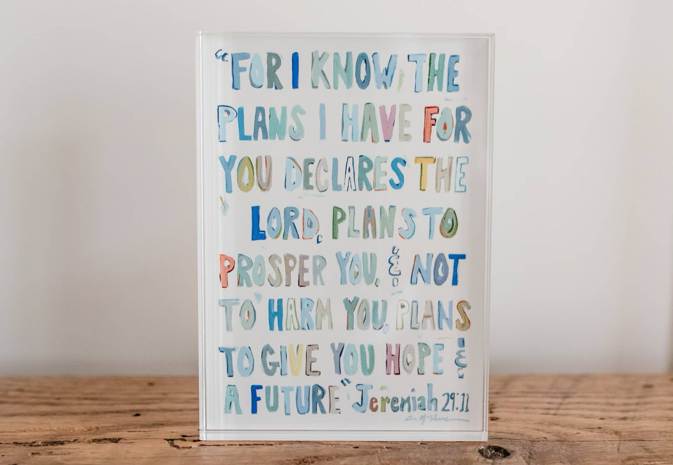 "Jeremiah 29:11" Acrylic Shelfie