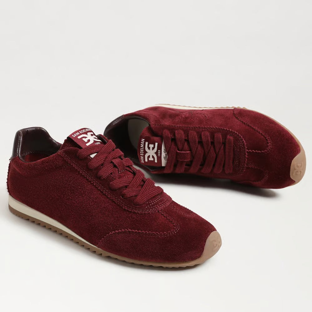Isella Sneaker in French Burgundy Suede