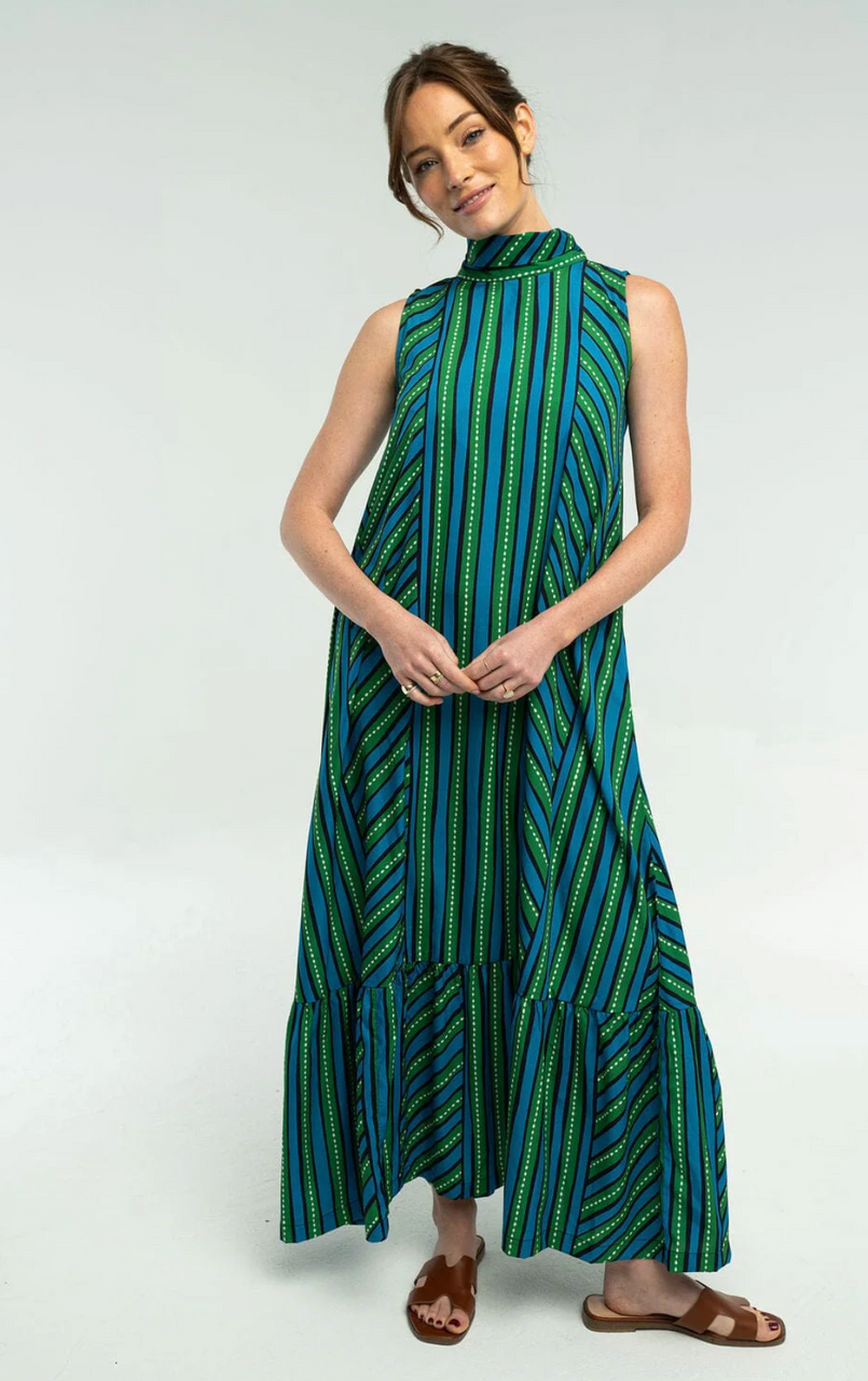 Charli Maxi Dress in Jade Green