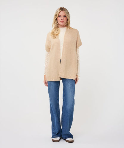 Gilet Knit in Sand Melange