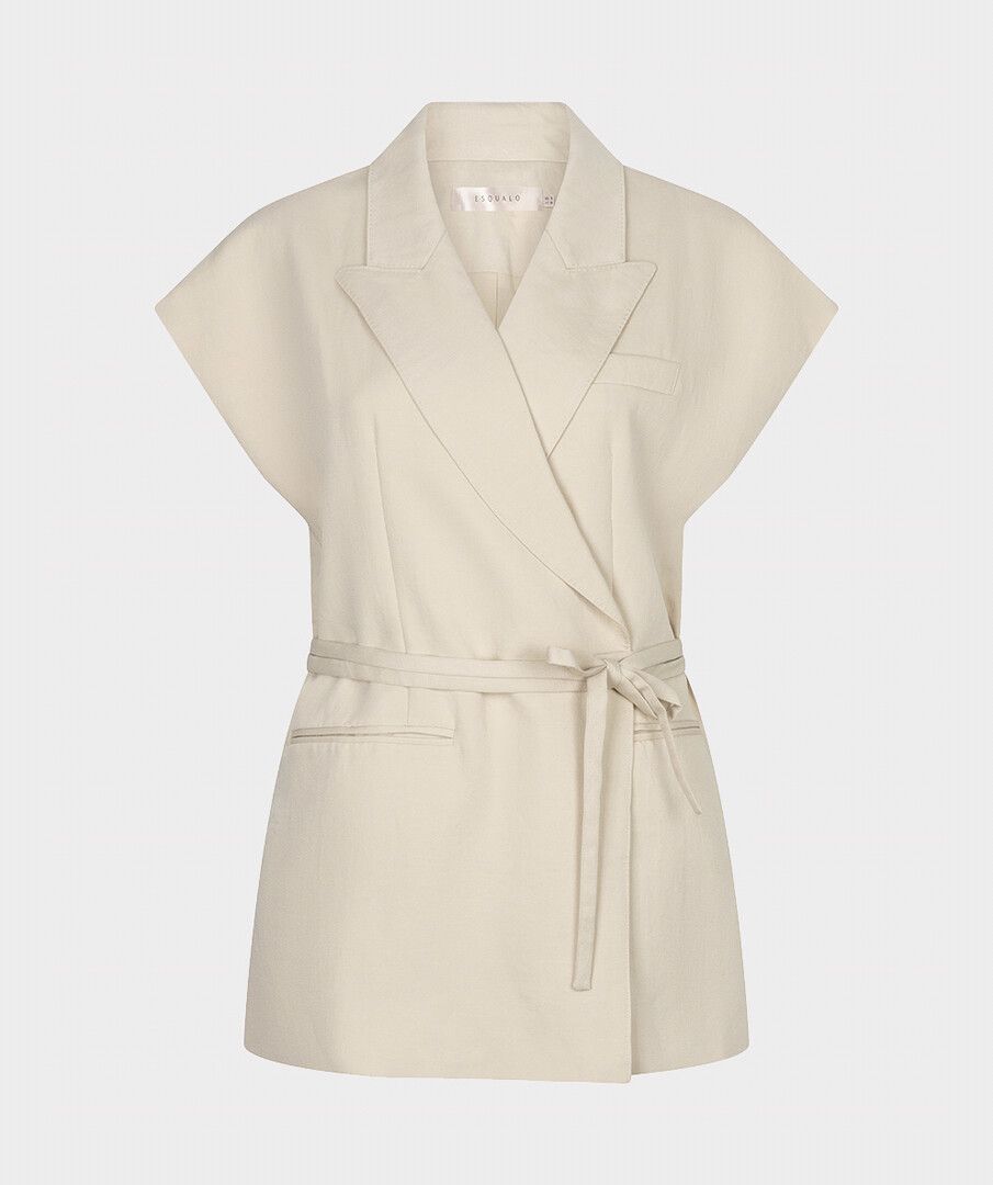 Gilet Crossed Strap in Light Sand