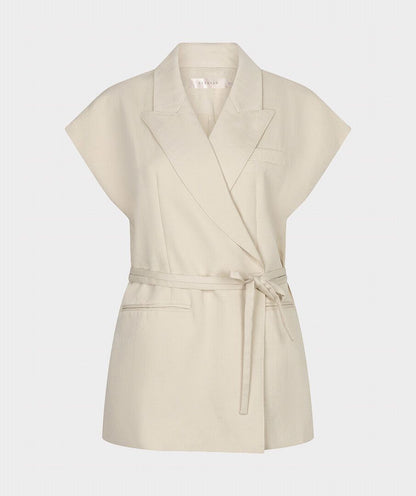 Gilet Crossed Strap in Light Sand