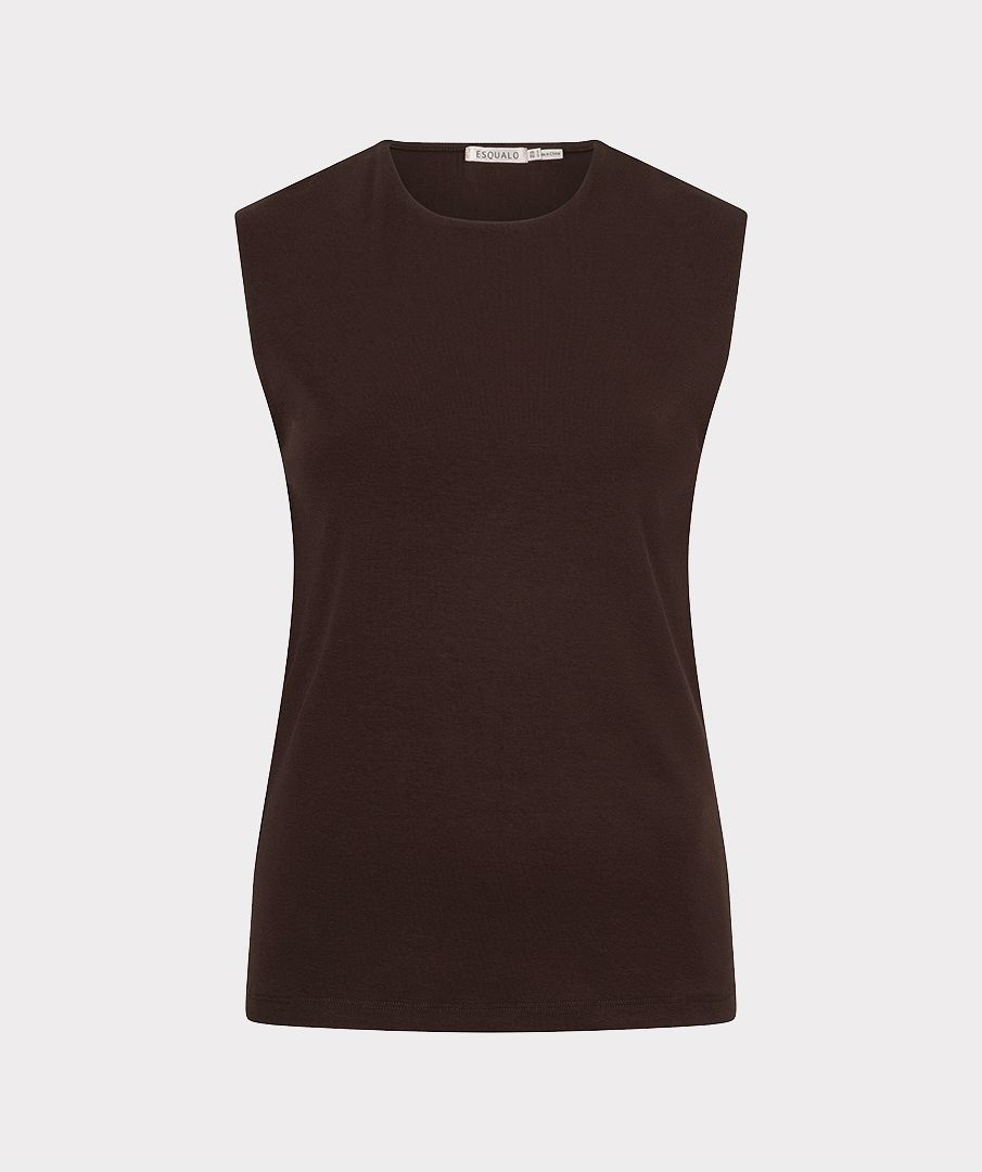 Basic Sleeveless Top in Cacao