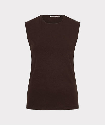 Basic Sleeveless Top in Cacao