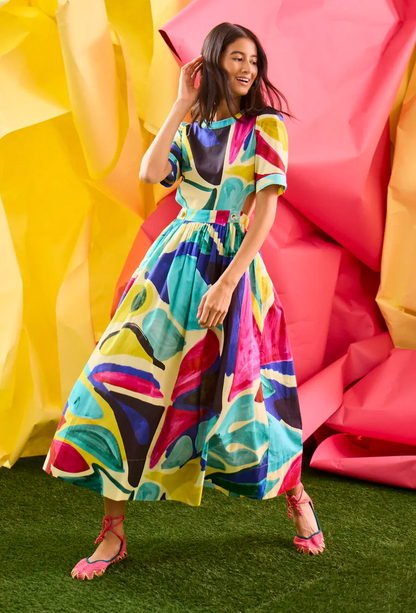 Jada Dress in Stroke of Spring